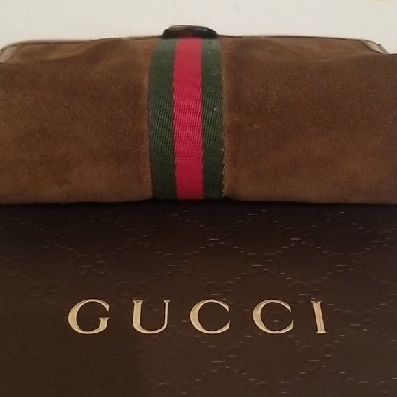 Gucci Leather Suede Clutch Crossbody Purse - Picture 9 of 16